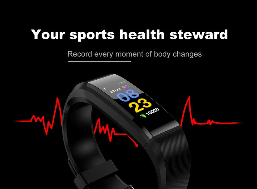 Bluetooth Smart Bracelet Heart Rate Sleep Monitor Sport Watch Fitness Tracker AU