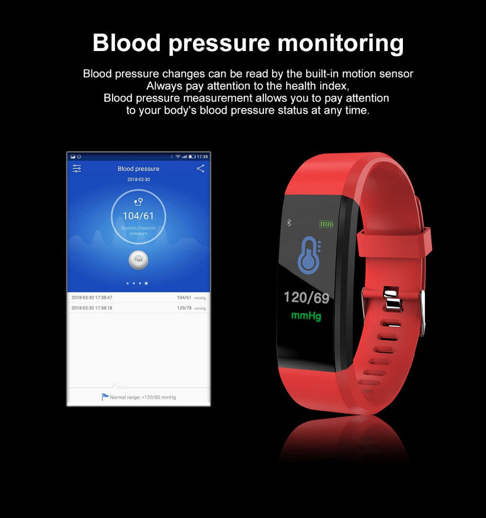 Bluetooth Smart Bracelet Heart Rate Sleep Monitor Sport Watch Fitness Tracker AU