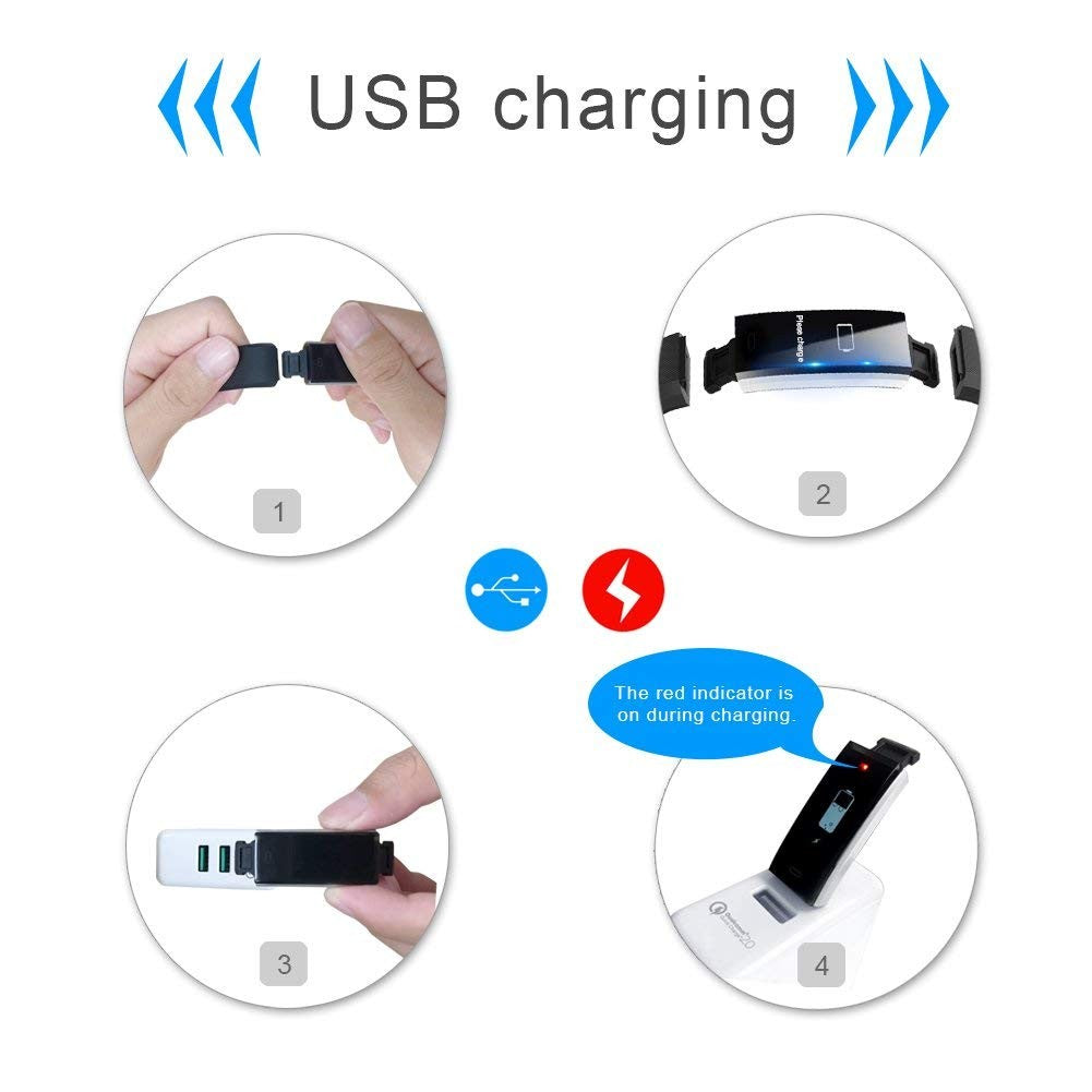 Bluetooth Smart Bracelet Heart Rate Sleep Monitor Sport Watch Fitness Tracker AU